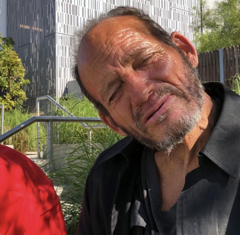 A photo of Wade Harper, a deceased unhoused man, taken days before his passing